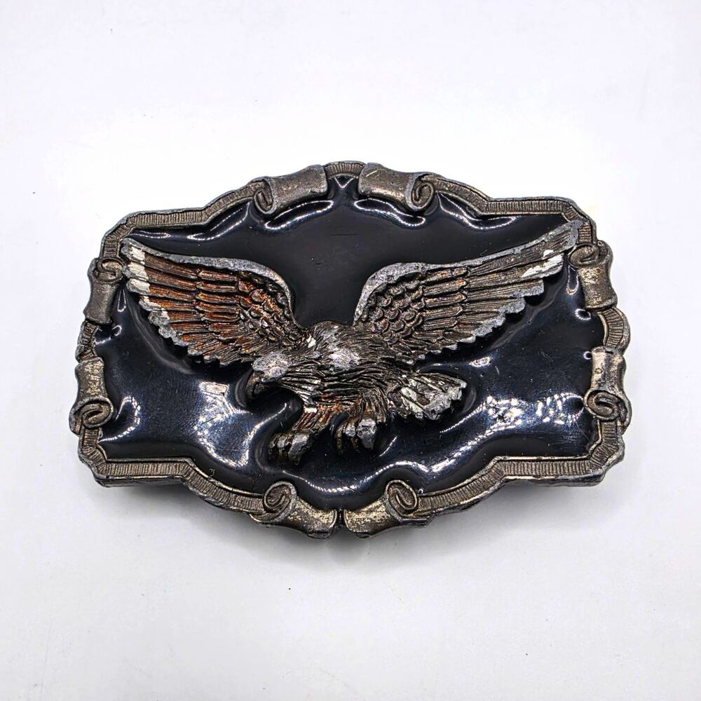 1983 Great American Buckle Co Bald Eagle Belt Buckle QD1243 Made in USA